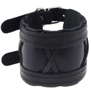 Vintage Wide Cuff Leather Bracelet Belt Punk Rock Retro Jewelry Cowhide Bangle