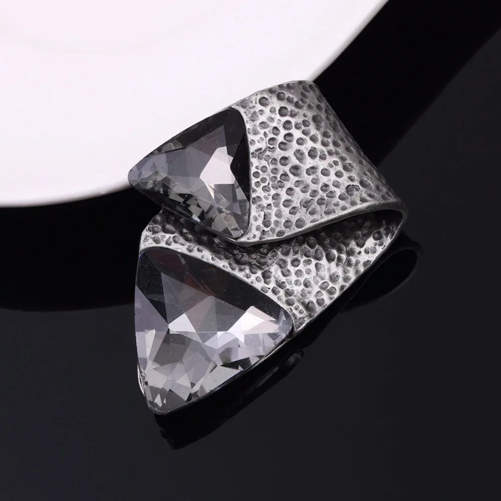 Vintage Geometric Glass Brooch Pins for Women
