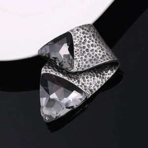 Vintage Geometric Glass Brooch Pins for Women