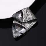 Vintage Geometric Glass Brooch Pins for Women