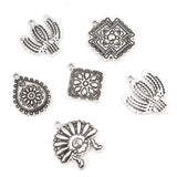 Vintage Cactus Charms Antique Silver Metal Pendants DIY Jewelry Findings