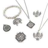 Vintage Cactus Charms Antique Silver Metal Pendants DIY Jewelry Findings