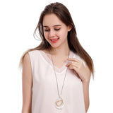 Vintage Geometric Collar Necklace Long Chains Pendants Costume Jewelry for Women