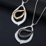 Vintage Geometric Collar Necklace Long Chains Pendants Costume Jewelry for Women