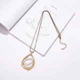 Vintage Geometric Collar Necklace Long Chains Pendants Costume Jewelry for Women