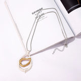 Vintage Geometric Collar Necklace Long Chains Pendants Costume Jewelry for Women