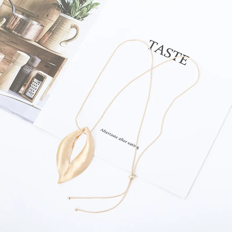 Vintage Geometric Long Chains Collar Necklace for Women