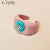 Vintage Irregular Open Bracelets Bangle for Women Resin Wide Charms Jewelry
