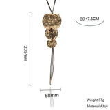 Vintage Geometric Long Chains Pendant Necklace for Women
