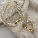 Geometric Metal Buckles Pearl Necklace Hyperbole Choker Necklaces