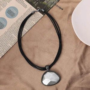 Vintage Geometric Pendants Goth Chokers Collar Necklace