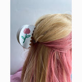 Vintage Geometric Semicircle Tulip Hairpin for Women