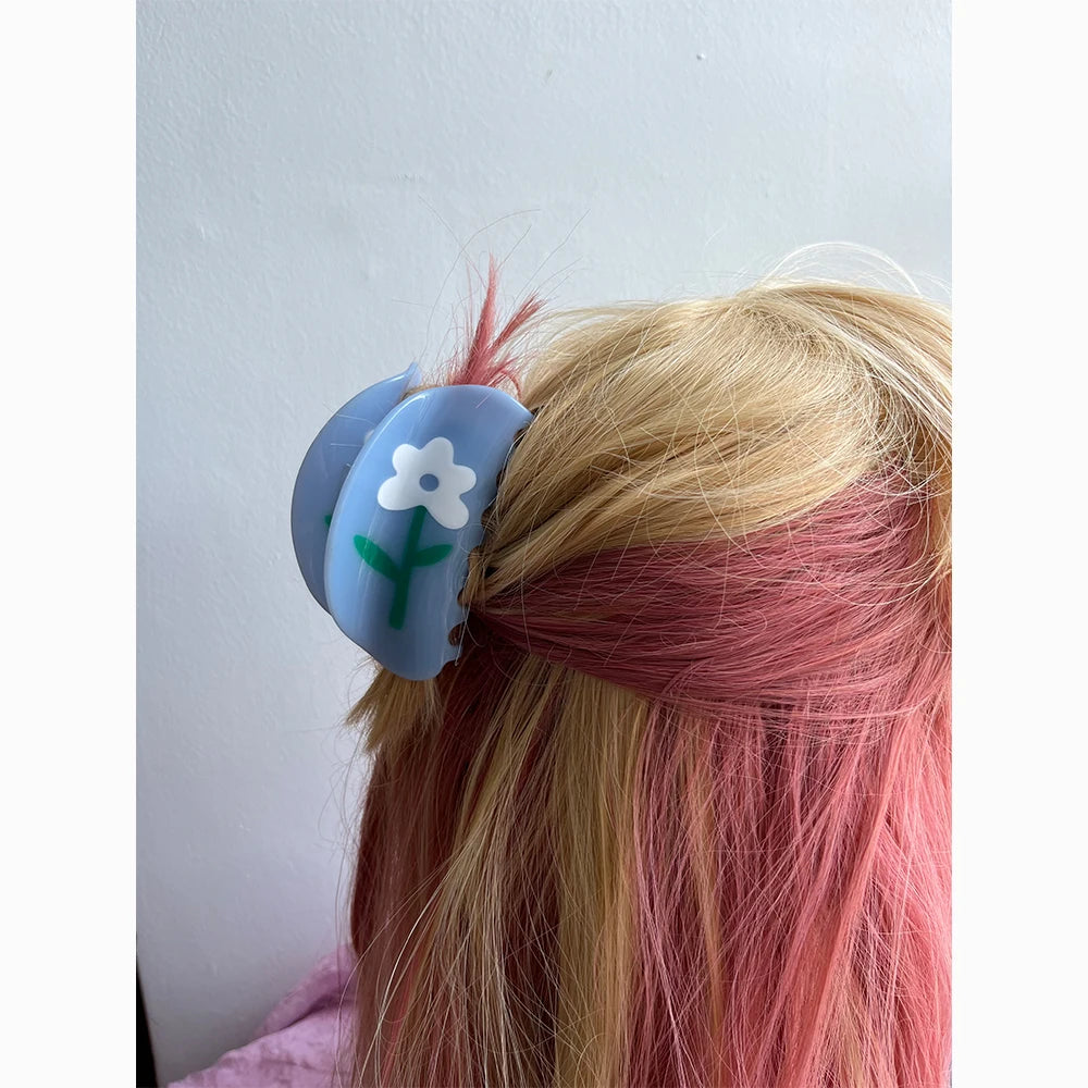 Vintage Geometric Semicircle Tulip Hairpin for Women