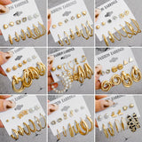 Vintage Geometric Women's Earrings Set