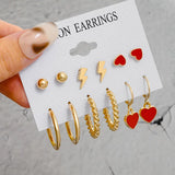 Vintage Geometric Women's Earrings Set