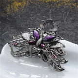 Vintage Crystal Flower Hair Claws Wedding Hair Clips Women Hair Jewelry