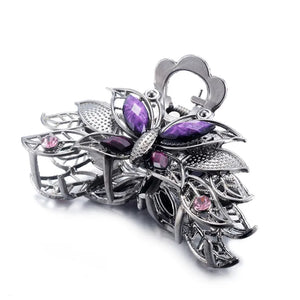 Vintage Crystal Flower Hair Claws Wedding Hair Clips Women Hair Jewelry