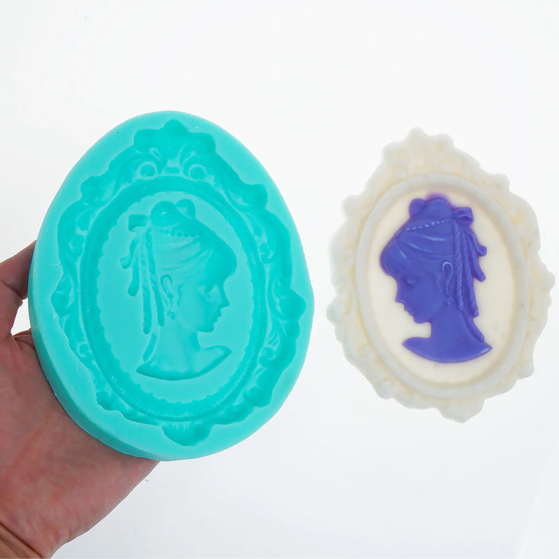 Vintage Girl Photo Frame Aroma Candle Mold