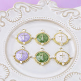 Vintage Glitter Enamel DIY Charms Oil Drop Earring Necklace Pendants