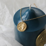 Vintage Coin Chain Necklace Gothic Lion Pendant Choker Charm Jewelry