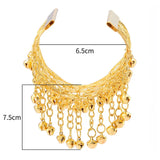 Vintage Bell Tassel Pendant Arm Band Bracelet Bangles For Women