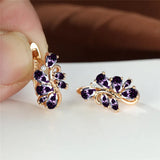 Vintage Bridal Earrings Rainbow Crystal Small Stone Earrings