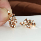 Vintage Bridal Earrings Rainbow Crystal Small Stone Earrings