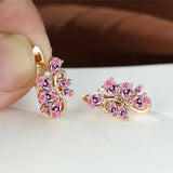 Vintage Bridal Earrings Rainbow Crystal Small Stone Earrings