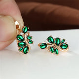 Vintage Bridal Earrings Rainbow Crystal Small Stone Earrings