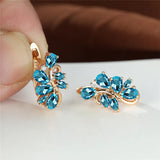 Vintage Bridal Earrings Rainbow Crystal Small Stone Earrings