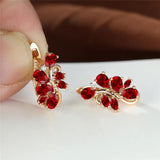 Vintage Bridal Earrings Rainbow Crystal Small Stone Earrings