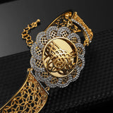Vintage Flower Wide Cuff Bangle Muslim Islam Wedding Gift Middle East Jewelry