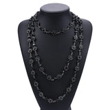 Vintage Layered Chain Simulated Pearl Statement Necklace Wedding Jewelry