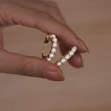 Vintage Pearl Hoop Earrings For Women Round Circle Cartilage Piercing Earring