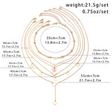 Vintage Pearl Necklaces Geometric Multi-layer Pendant Chain Necklace