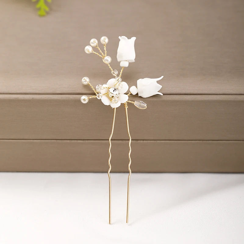 Vintage Rhinestone Pearl Bridal Hair Accessory