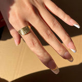 Geometric Hollow Titanium Steel Rings for Finger Jewelry
