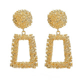 Vintage Silver Plated Big Round Clip Earrings for Women Girl
