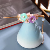 Vintage Tiara Hair Clips Flower Pearls Leaf Headband Tassel Hairpins