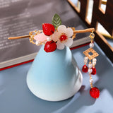 Vintage Tiara Hair Clips Flower Pearls Leaf Headband Tassel Hairpins