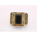 Vintage Gold Men's Engagement Ring Personalized Wedding Jewelry