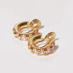 Vintage Non Pierced Clip-on Hoop Earrings for Women
