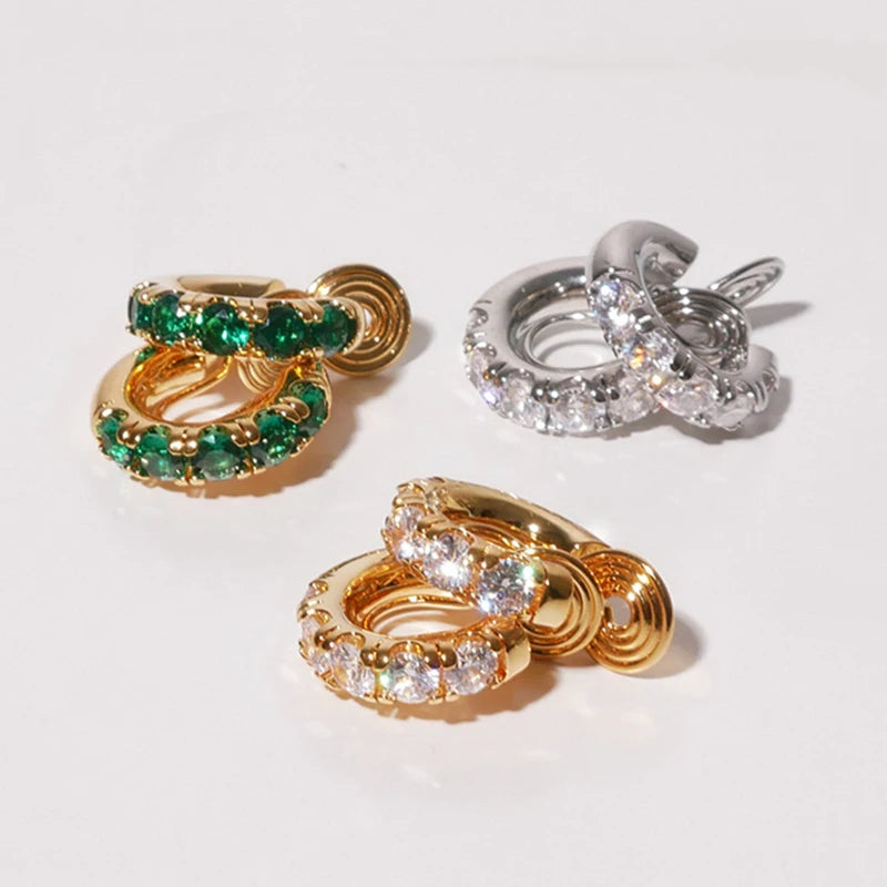 Vintage Non Pierced Clip-on Hoop Earrings for Women