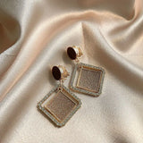 Vintage Rhinestone Clip on Hoop Earrings for Women