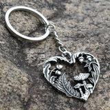 Vintage Goth Mushroom Pendant Keychain For Woman