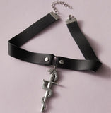 Vintage Goth Punk Snake Pendant Choker Necklace