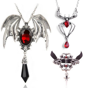 Vintage Gothic Bat Necklace For Women Punk Jewelry Choker Halloween Collar