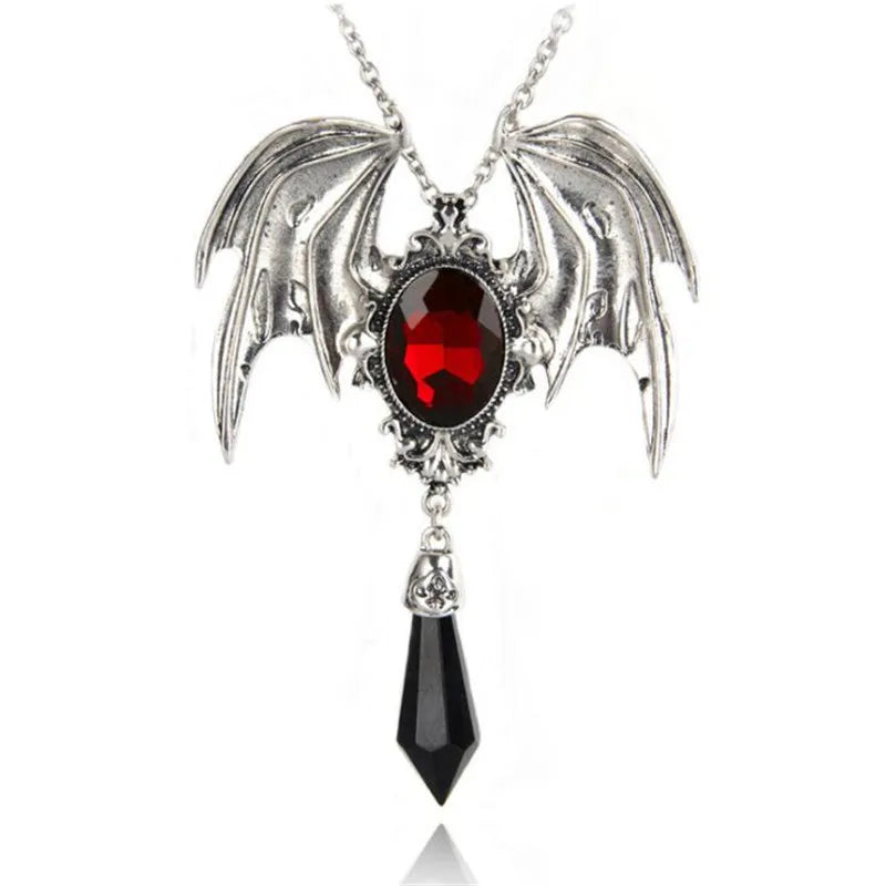 Vintage Gothic Bat Necklace For Women Punk Jewelry Choker Halloween Collar