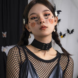 Vintage Gothic Chocker Punk Halloween Skull Necklace Lace Necklaces