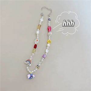 Vintage Gothic Acrylic Ball Choker Necklace for Girls